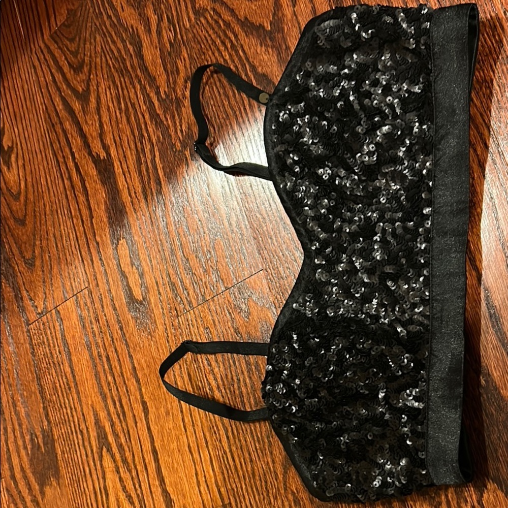 Guess Black Sequin Bralette